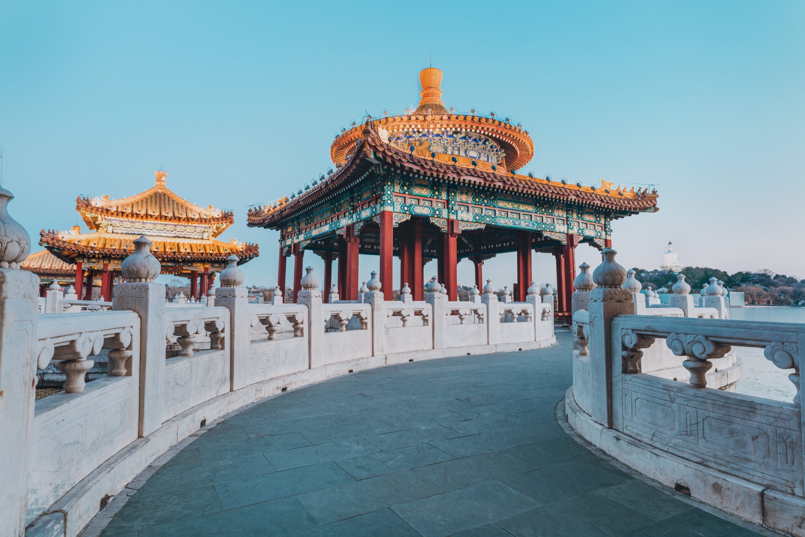 un templo china en perspectiva